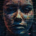 ai generated, human face, cyborg, robot, futuristic, adult, technology, science, data, modern, portrait