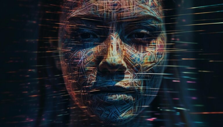ai generated, human face, cyborg, robot, futuristic, adult, technology, science, data, modern, portrait